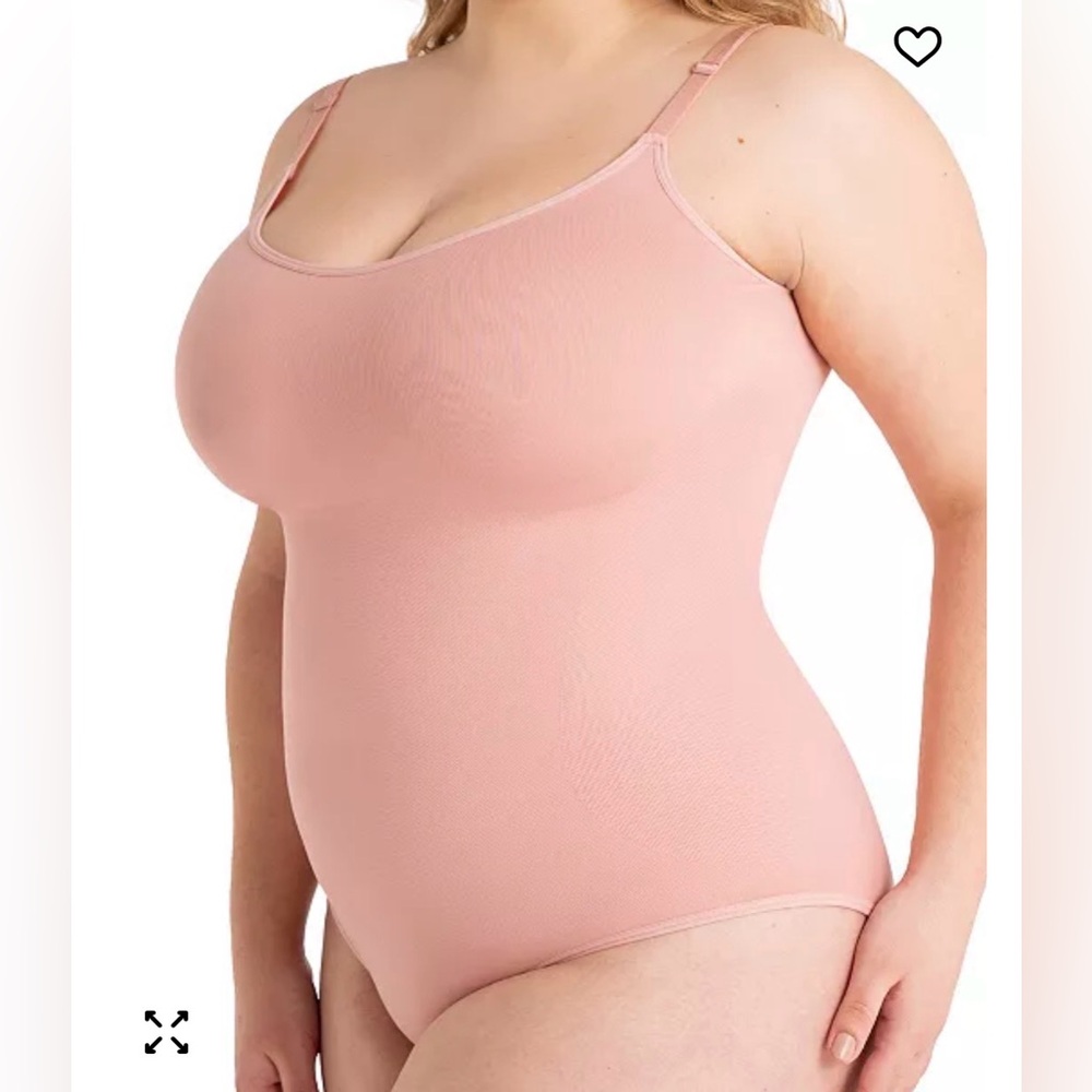 Shapermint Essentials Women's Pink Smoothing Bodysuit Tank Top Style Size 3XL - Picture 3 of 13